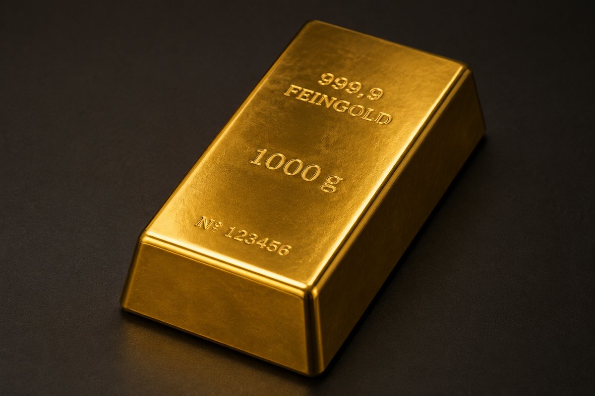 Gold Queen of the Philippines hält einen 1000g Feingoldbarren — physisches Gold von TGI International